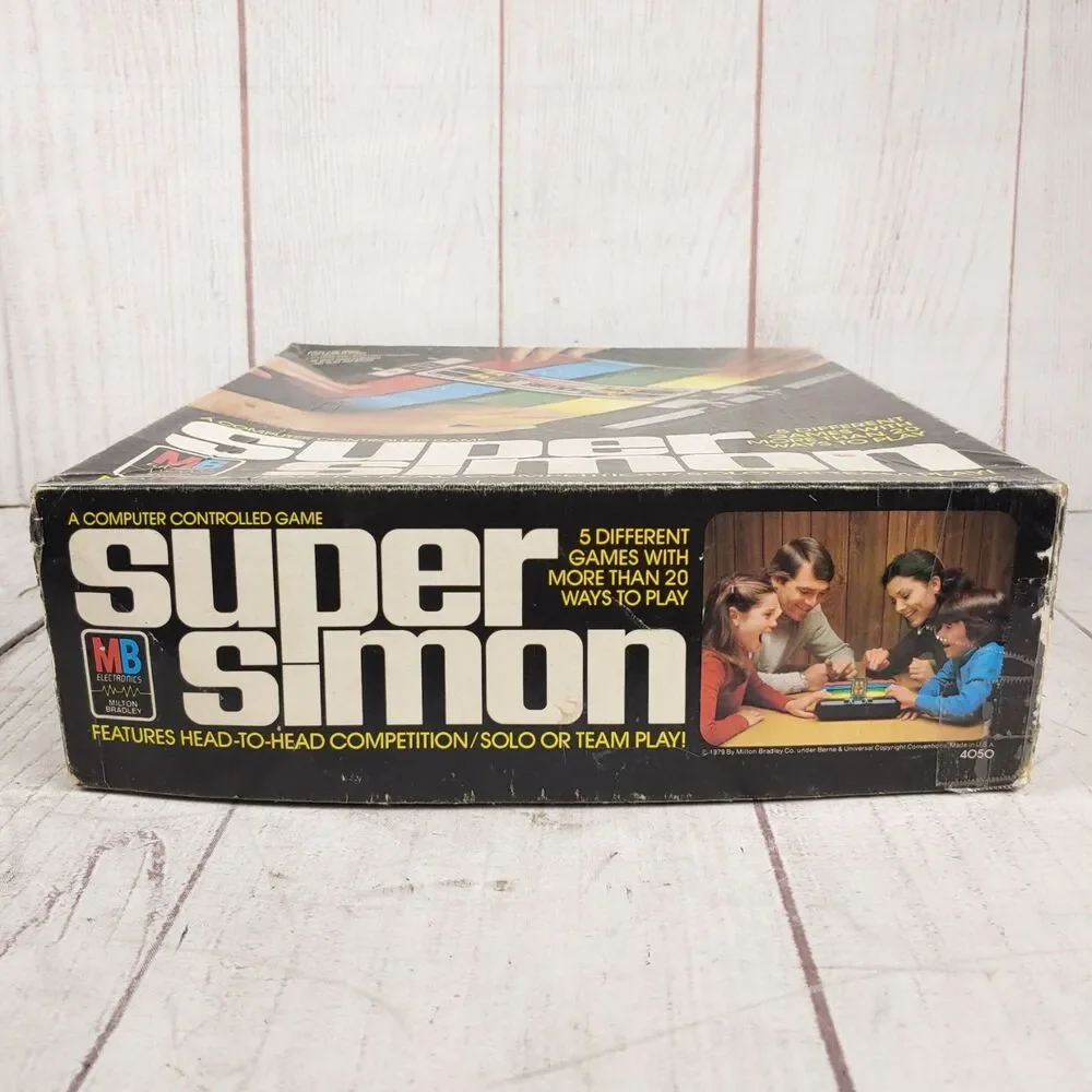 Vintage 1980 Milton Bradley SUPER SIMON Electronic Memory Game TESTED WORKING
